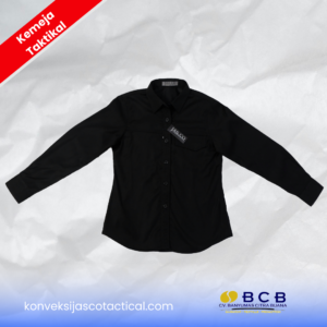 Kemeja Tactical Hitam Lengan Panjang Custom JASCO